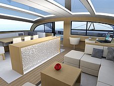 Sailing catamaran blue coast 82 - Contemporary and light-flooded salon 