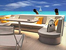 Segel Katamaran blue coast 75 - Loungebereich