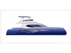Motor catamaran blue coast 58 power - contemporary, elegant exterior design
