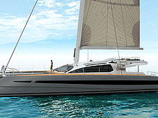 Sailing catamaran blue coast 82 - dynamic exterior design