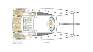 Sailing catamaran blue coast 82 - layout flybridge