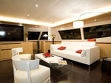 Sailing catamaran blue coast 92 - lounge sofa