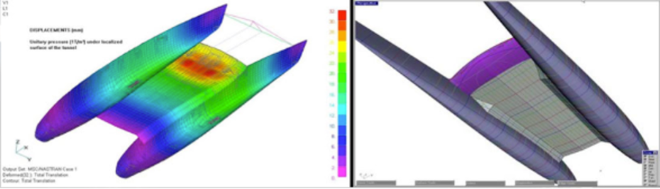 Rumpfentwicklung eines Katamarans mit Hilfe von CAD-Software