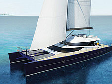 Sailing catamaran blue coast 101 - powerful exterior design