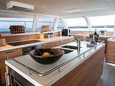 Catmar Explorer 62 - Spacious and fully equipped galley with separate counter