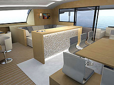 Sailing catamaran blue coast 82 - modern living saloon